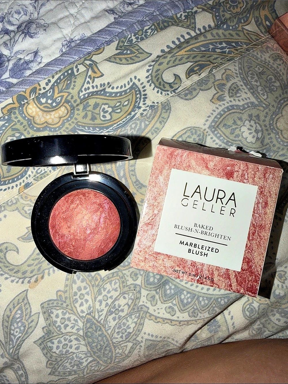 Laura Geller Baked Blush-n-Brighten Marbleized Blush Tropic Hues Powder Blush